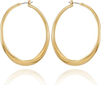 Vince Camuto Twisted Hoop Earrings in Gold Tone at Nordstrom Rack
