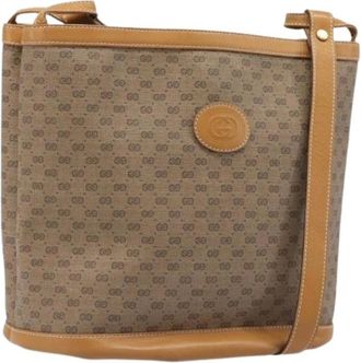 Gucci Pre-owned Vintage Schoudertas - Dames - Pre-owned - Beige - Maat: ONE Size Leer