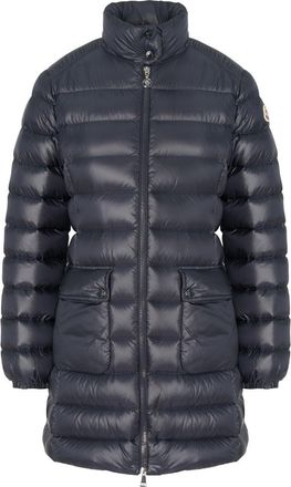 Moncler WOMENS GENET LONG COAT Size: 3, colour: NAVY