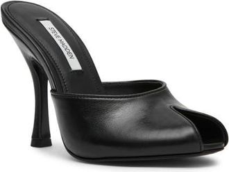 Steve Madden Jules Sandal in Black Leather at Nordstrom, Size 8.5