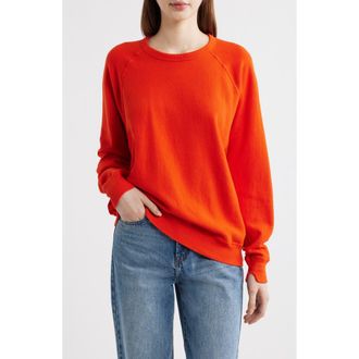 The Great. College French Terry Sweatshirt in Persimmon at Nordstrom, Size 0