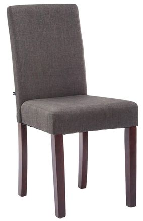 Clp Silla con patas de madera y asiento en Tela Gris oscuro