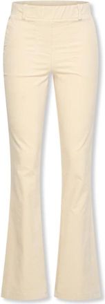 Hart by Helena Hart Flair Velvet Broeken 7559 - Dames - Wijde Broeken - Beige - 2XL - Broeken