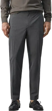 Mango Slim Fit Pleat Front Pants in Grey at Nordstrom, Size 36