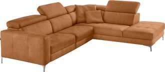 Egoitaliano Ecksofa »Matt, hoher Sitzkomfort und aufwendige Detailverarbeitung, L-Form« mit Ottomane, inkl. verstellbarer Kopfteile zum Relaxen