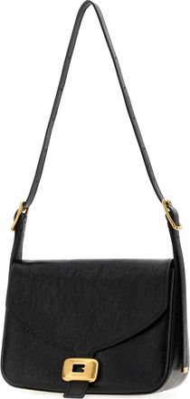 Balenciaga Womens Clicca Shoulder Bag Black Lamb