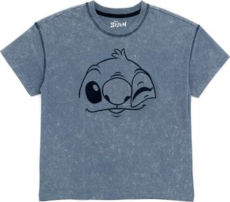Disney Lilo & Stitch Short Sleeve T-Shirt in Washed Blue Stitch at Nordstrom, Size Xx-Large