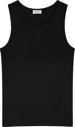 Saint Laurent Logo-embroidered Wool Tank - Black - XS (UK6 /xs)