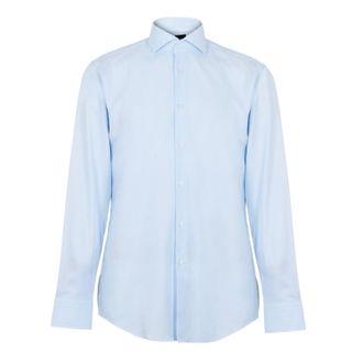 HUGO BOSS H-Hank Overhemd met Spread Collar (Lichtblauw)