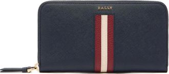Bally Portafoglio con logo goffrato e zip a giro - Blu