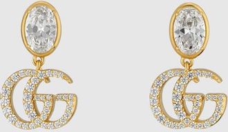 Gucci GG Marmont Crystal Earrings, Crystals, Crystals