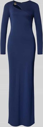Lauren Ralph Lauren Abendkleid mit Cut Out und Knotendetail Modell BURLINCE in Dunkelblau, Gr&ouml;&szlig;e 34