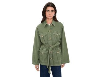 Faherty Soft Stretch Safari Jacket Womens Jacket Moss : XS, Cotton/Down/Spandex