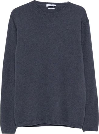Daniele Fiesoli Wool Crew-neck Sweater - Heren - Truien - Grijs - Maat: L Wol