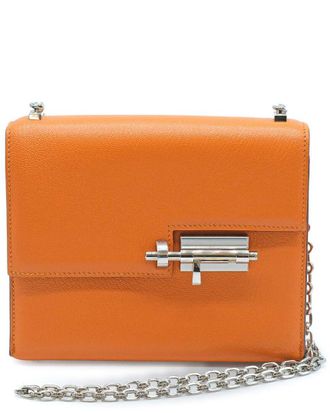 Herm&egrave;s Orange Leather Verrou Chaine Mini Bag - 10S (Authentic Pre-Loved)
