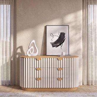 Maisons du monde C&oacute;moda de 3 cajones bicolor, 146 cm
