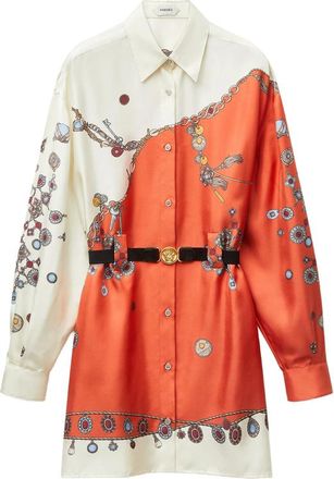 Versace Printed Silk Twill Mini Dress