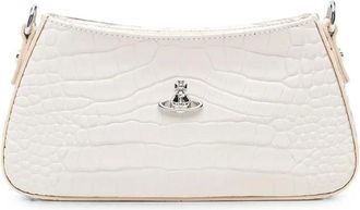 Vivienne Westwood Tassen, Dames, Beige, ONE Size, Orb Plaque Schoudertas