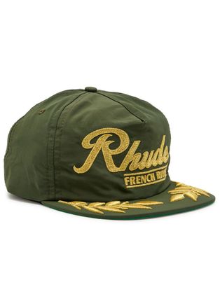 Rhude Rhude French Riviera Metallic Embroidered Nylon cap - Green - One Size