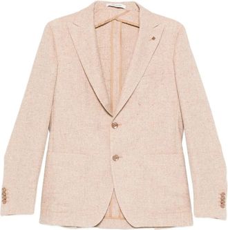 Tagliatore Montecarlo Blazer - Heren - Blazers - Beige - M - Katoen - Jassen
