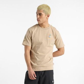 New Balance Hombre Paradise T-Shirt en Beige, Algod&oacute;n, Talla 2XL