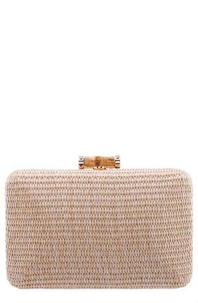 Nina Malia Frame Clutch in Light Natural at Nordstrom