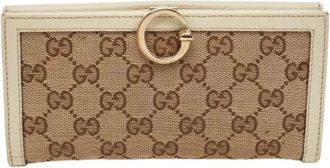 Gucci Pre-owned Wallets, female, White, Size: ONE SIZE Pre-owned Canvas Wallet