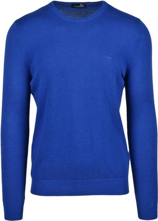 Harmont & Blaine Royal Blue Men Cotton Crew Sweater