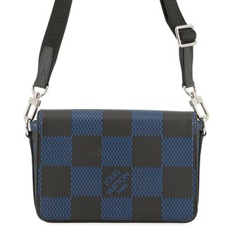 Louis Vuitton Damier Infini Black Blue Noir Damier Infini Shoulder Bag (Pre-Owned)