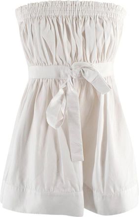 Alexander McQueen White Strapless Peplum Top Size S