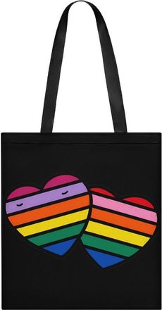 Generic Rainbows Heart Tote Bag for Women Men Shoulder Bags Purses Pouch Handbags