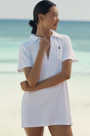 Polo Ralph Lauren Collared Terry Mini Dress
