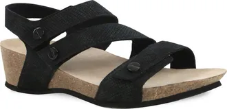 Munro Del Mar Sandal in Black Lizard Suede at Nordstrom, Size 9.5