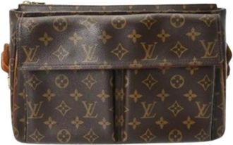 Louis Vuitton Pre-owned Cross Body Bags, female, Brown, Size: ONE SIZE Pre-owned Vintage Canvas Cross Body Bag
