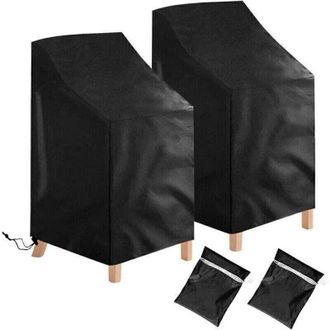 OEM Juego De 2 Fundas Protectoras Para Sillas De Jard&iacute;n - Impermeables, Resistentes Al Viento Y A Los Rayos Uv - Fabricadas En Poli&eacute;ster Oxford - Para Sil