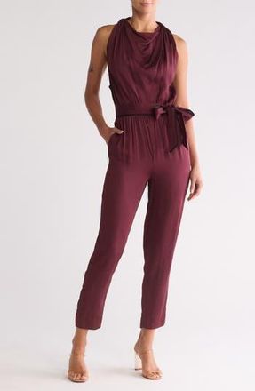 Reiss Frida Sleeveless Jumpsuit in Burgundy at Nordstrom Rack, Size 10 Us / 14 Uk