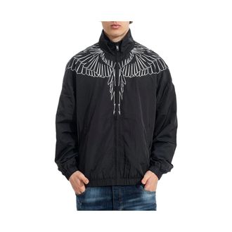 Marcelo Burlon Light Jackets, male, Black, Size: XL Nylon Jacket