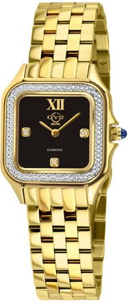 Gevril Group Milan Quartz Diamond Black Dial Ladies Watch 121424B