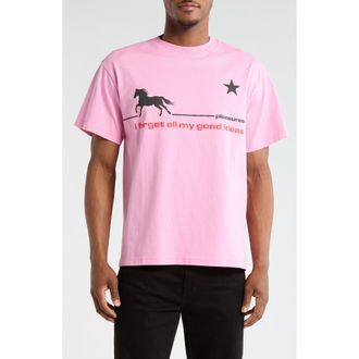 Pleasures Forget Cotton Graphic T-Shirt in Pink at Nordstrom, Size Xx-Large