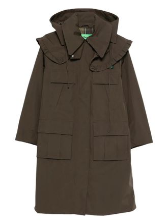 Barbour ruffled hooded jacket - Groen