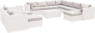 Sweeek Fundas de coj&iacute;n para conjunto de jard&iacute;n tripoli, beige