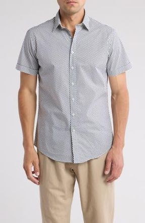 Rodd & Gunn Downey Hill Short Sleeve Cotton Button-Up Shirt in Blue at Nordstrom Rack, Size Medium