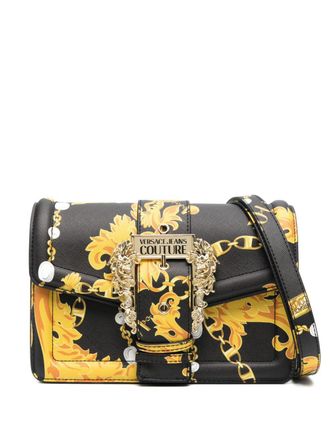Versace Jeans Couture Borsa a tracolla con stampa barocca - Nero
