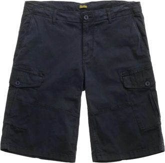 Blauer Korte Broeken, Heren, Blauw, W30, Katoen, Katoenen Bermuda Shorts