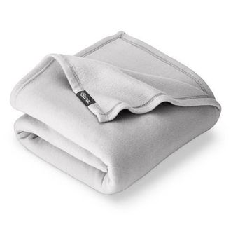 Bare Home Lightweight Polar Fleece Blanket in Light Grey at Nordstrom, Size King