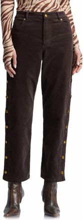 Avec Les Filles High Waist Side Shank Straight Leg Jeans in Dark Roast at Nordstrom, Size 27