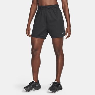 Nike Womens Attack Dri-FIT Fitness Mid-Rise 5 Unlined Shorts in Black | DX6024-010