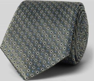 Willen Krawattenfabrik Krawatte aus reiner Seide mit Label-Detail in Gruen, Gr&ouml;&szlig;e 1