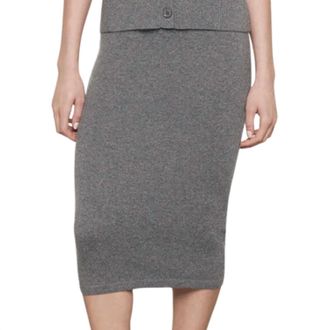 Enza Costa Womens Cashmere Skirt In Thunder
