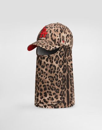 Dolce & Gabbana X 47 Los Angeles Dodgers Leo-print Balaclava - Man Hats And Gloves Animal Print Onesize